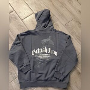 Gymshark Women’s Iron Blue Hoodie Size Medium British Iron Heavyweight NEW